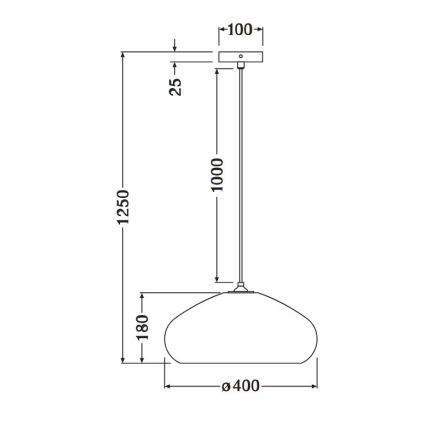Ledvance - Pakabinamas sietynas DECOR CARDBOARD 1xE27/15W/230V diametras 40 cm