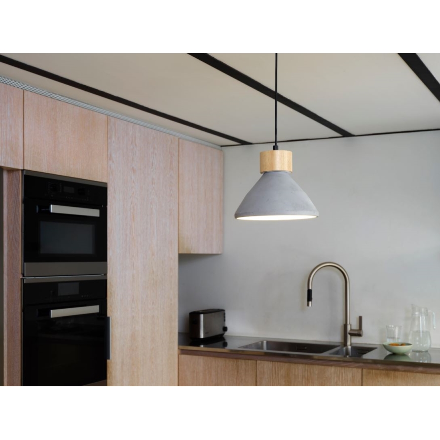 Ledvance - Pakabinamas sietynas DECOR CONCRETE 1xE27/15W/230V diametras 22 cm betonas pilka
