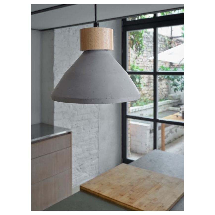 Ledvance - Pakabinamas sietynas DECOR CONCRETE 1xE27/15W/230V diametras 22 cm betonas pilka