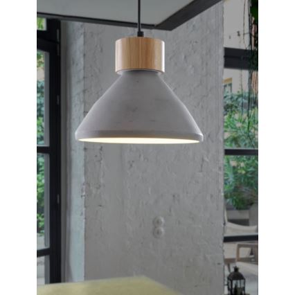 Ledvance - Pakabinamas sietynas DECOR CONCRETE 1xE27/15W/230V diametras 22 cm betonas pilka