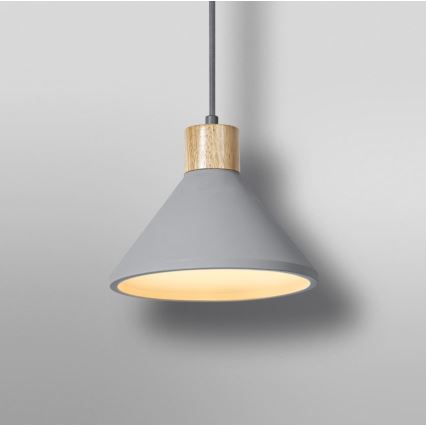 Ledvance - Pakabinamas sietynas DECOR CONCRETE 1xE27/15W/230V diametras 22 cm betonas pilka