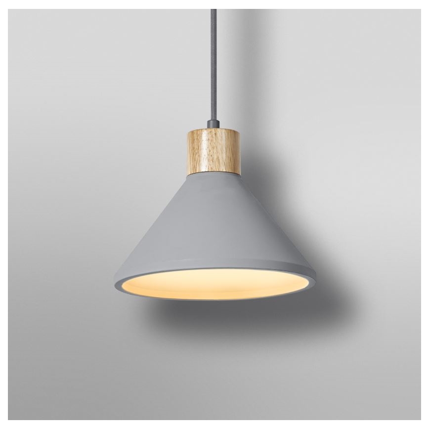 Ledvance - Pakabinamas sietynas DECOR CONCRETE 1xE27/15W/230V diametras 22 cm betonas pilka