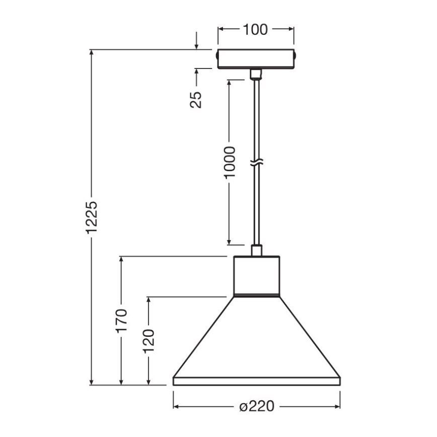 Ledvance - Pakabinamas sietynas DECOR CONCRETE 1xE27/15W/230V diametras 22 cm betonas pilka