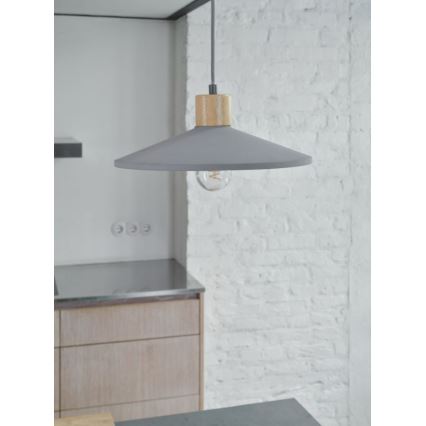 Ledvance - Pakabinamas sietynas DECOR CONCRETE 1xE27/15W/230V diametras 32 cm betonas pilka