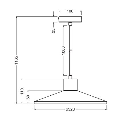 Ledvance - Pakabinamas sietynas DECOR CONCRETE 1xE27/15W/230V diametras 32 cm betonas pilka