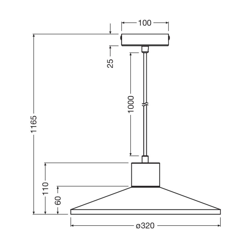 Ledvance - Pakabinamas sietynas DECOR CONCRETE 1xE27/15W/230V diametras 32 cm betonas pilka