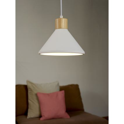 Ledvance - Pakabinamas sietynas DECOR PLASTER 1xE27/25W/230V diametras 22 cm gipsas balta