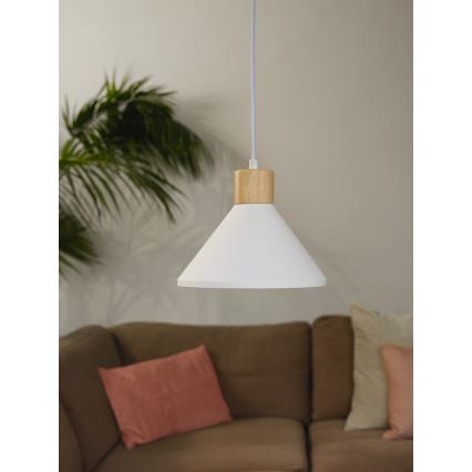 Ledvance - Pakabinamas sietynas DECOR PLASTER 1xE27/25W/230V diametras 22 cm gipsas balta