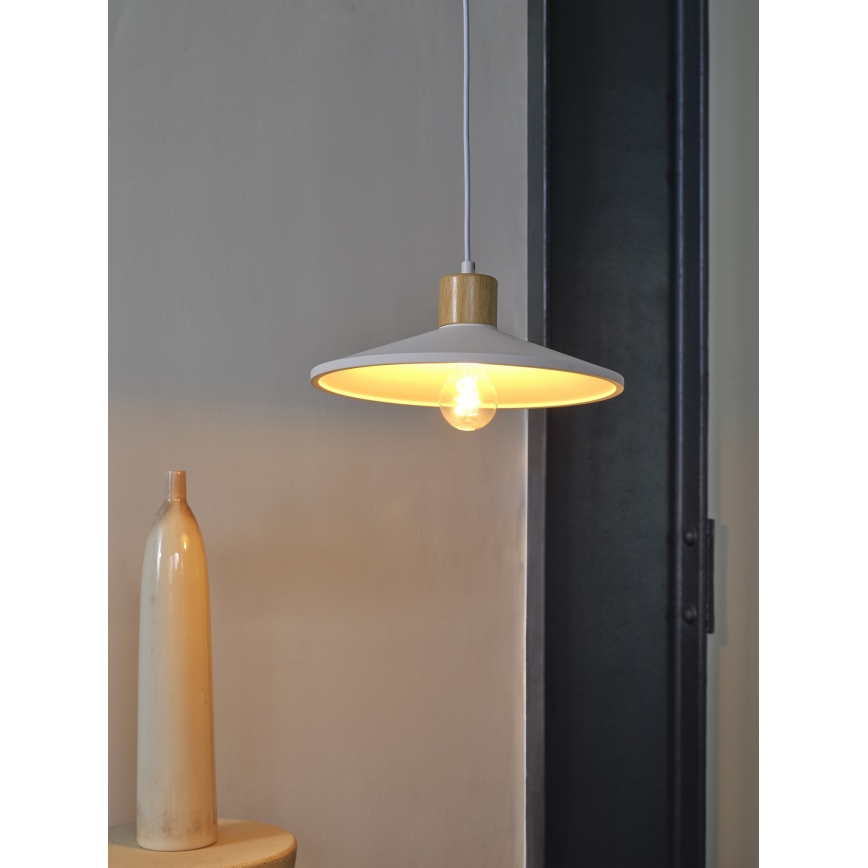 Ledvance - Pakabinamas sietynas DECOR PLASTER 1xE27/25W/230V diametras 32 cm gipsas balta