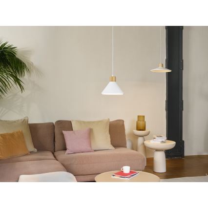 Ledvance - Pakabinamas sietynas DECOR PLASTER 1xE27/25W/230V diametras 32 cm gipsas balta