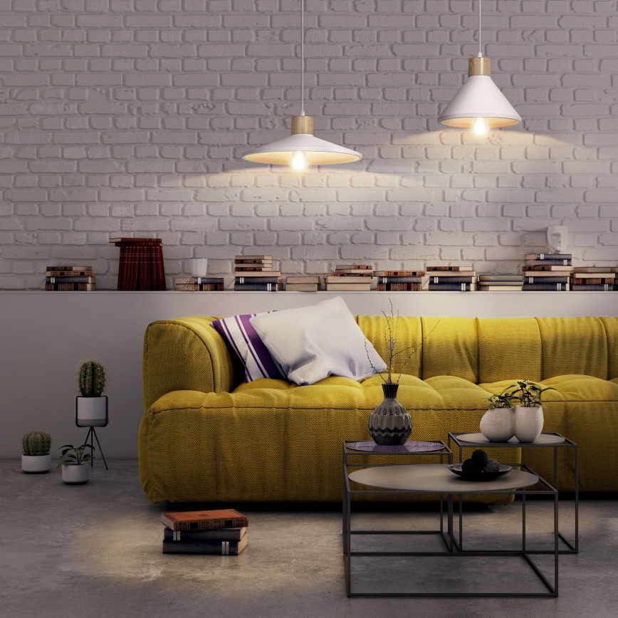 Ledvance - Pakabinamas sietynas DECOR PLASTER 1xE27/25W/230V diametras 32 cm gipsas balta