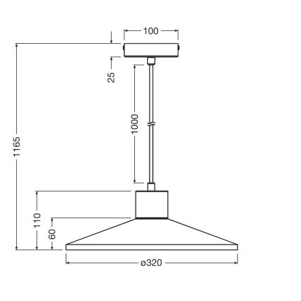 Ledvance - Pakabinamas sietynas DECOR PLASTER 1xE27/25W/230V diametras 32 cm gipsas balta