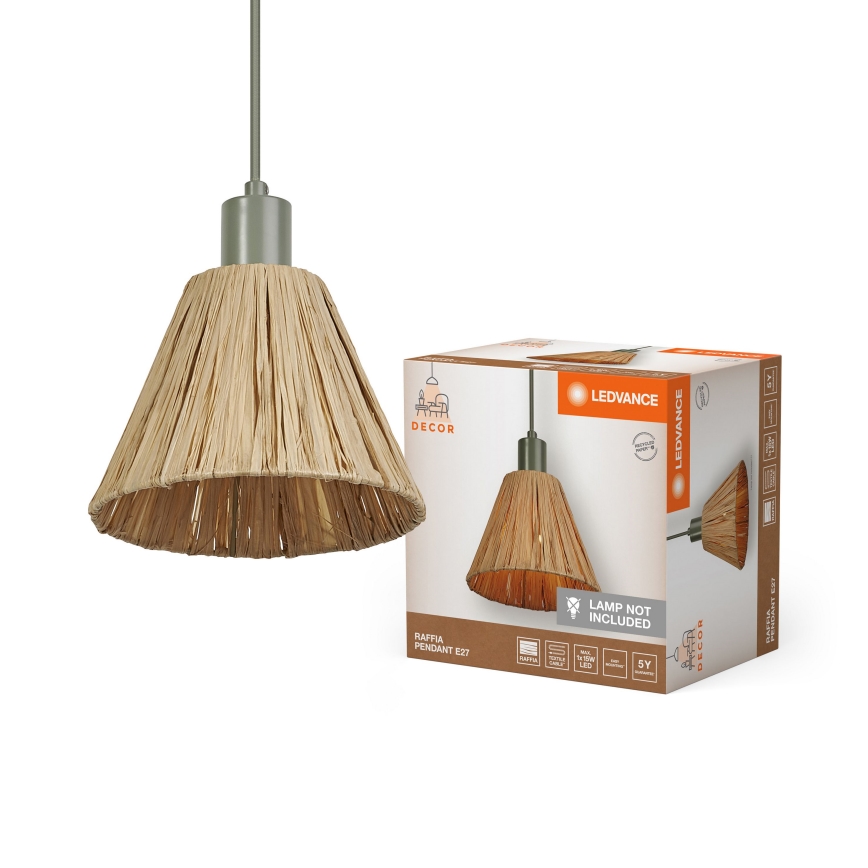 Ledvance - Pakabinamas sietynas DECOR RAFFIA 1xE27/15W/230V