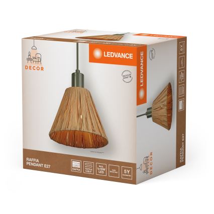 Ledvance - Pakabinamas sietynas DECOR RAFFIA 1xE27/15W/230V