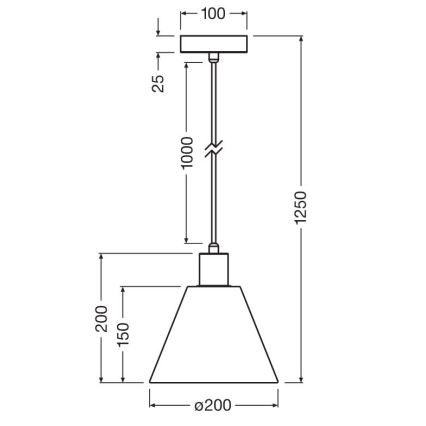 Ledvance - Pakabinamas sietynas DECOR RAFFIA 1xE27/15W/230V