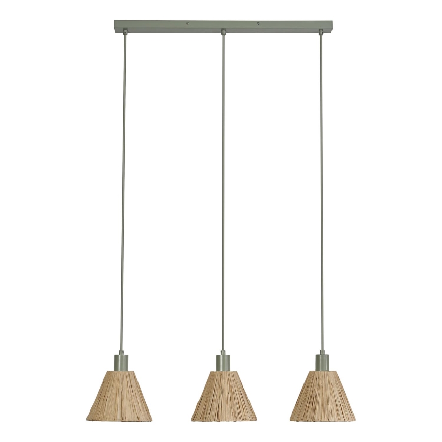 Ledvance - Pakabinamas sietynas DECOR RAFFIA 3xE27/15W/230V raffia bast