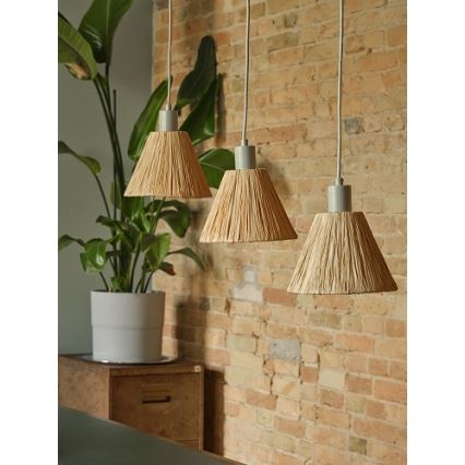 Ledvance - Pakabinamas sietynas DECOR RAFFIA 3xE27/15W/230V raffia bast