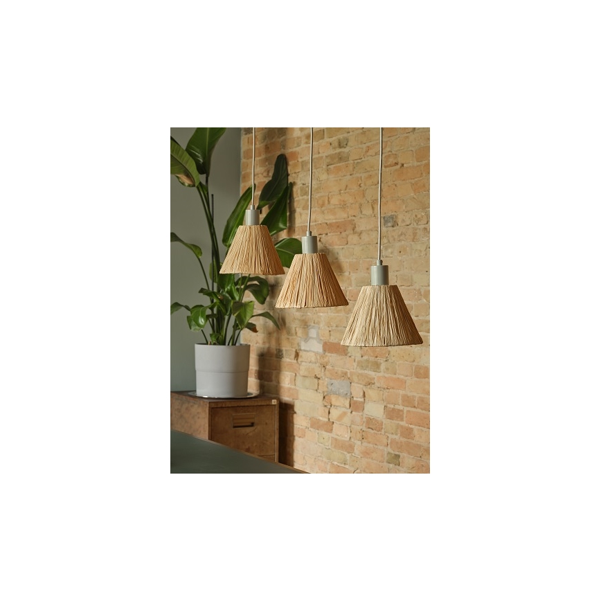 Ledvance - Pakabinamas sietynas DECOR RAFFIA 3xE27/15W/230V raffia bast
