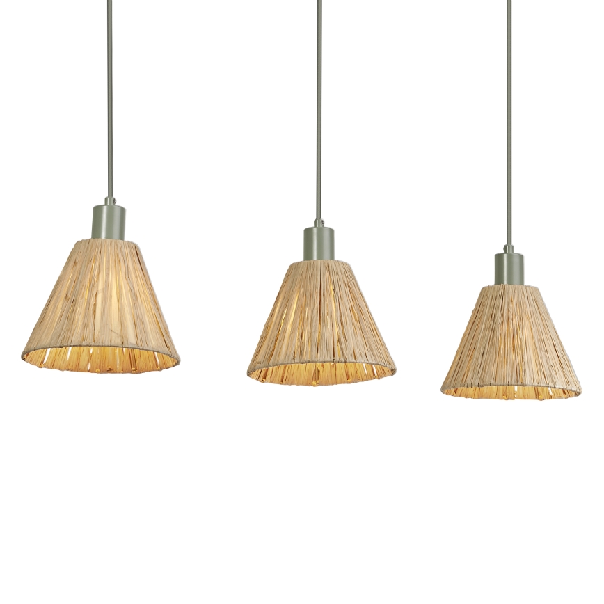 Ledvance - Pakabinamas sietynas DECOR RAFFIA 3xE27/15W/230V raffia bast