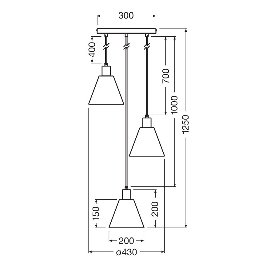 Ledvance - Pakabinamas sietynas DECOR RAFFIA 3xE27/15W/230V raffia bast