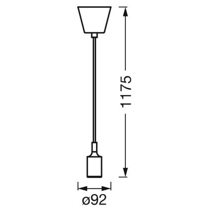 Ledvance - Pakabinamas sietynas PENDULUM BELL 1xE27/15W/230V balta