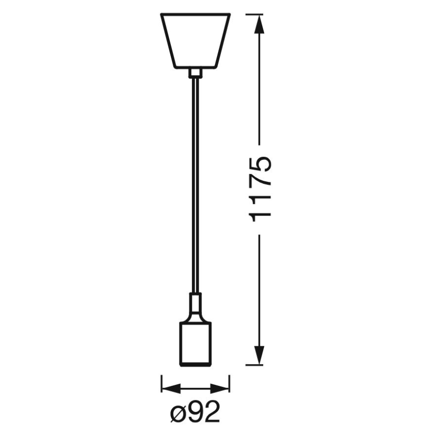 Ledvance - Pakabinamas sietynas PENDULUM BELL 1xE27/15W/230V juoda