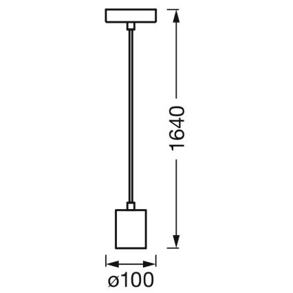 Ledvance - Pakabinamas sietynas PENDULUM ROUND 1xE27/15W/230V auksas