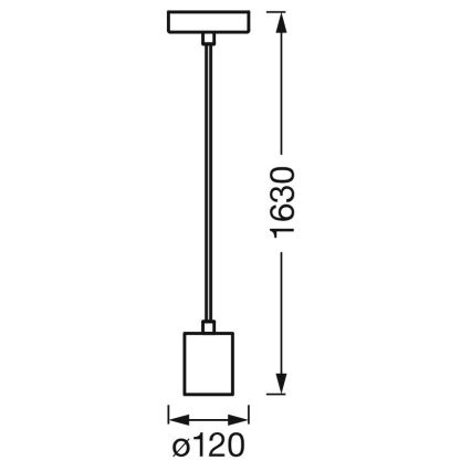 Ledvance - Pakabinamas sietynas PENDULUM ROUND 1xE27/15W/230V balta