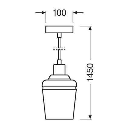 Ledvance - Pakabinamas šviestuvas JAR 1xE27/40W/230V oranžinis