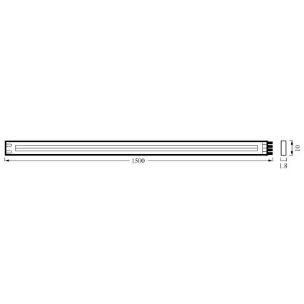 Ledvance - Pritemdoma LED juosta FLEX COB 1,5m LED/13W/230V 2700-6500K + nuotolinio valdymo pultas