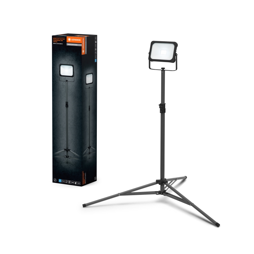 Ledvance - Pritemdomas LED prožektorius su laikikliu WORKLIGHT TRIPOD LED/20W/3,7V 1500 mAh IP54