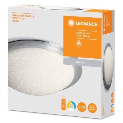 Ledvance - Pritemdomas lubinis LED šviestuvas SILARA LED/24W/230V su nuotoliniu valdymu