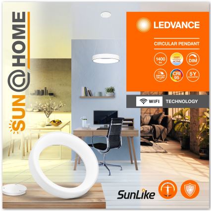 Ledvance - LED reguliuojamas pakabinamas šviestuvas ant laido SUN@HOME CIRCULAR LED/18,5W/230V Wi-Fi
