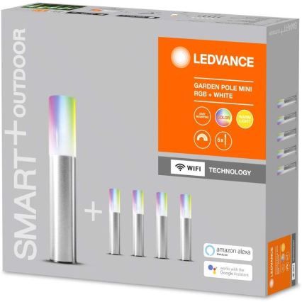 Ledvance - Rinkinys 5x LED RGBW lauko lempa SMART + MINI 5xLED/3.8W /230V IP65 Wi-Fi