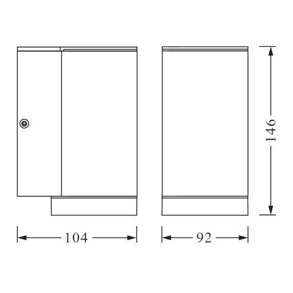 Ledvance - Sieninis lauko šviestuvas BEAM 1xGU10/35W/230V IP44