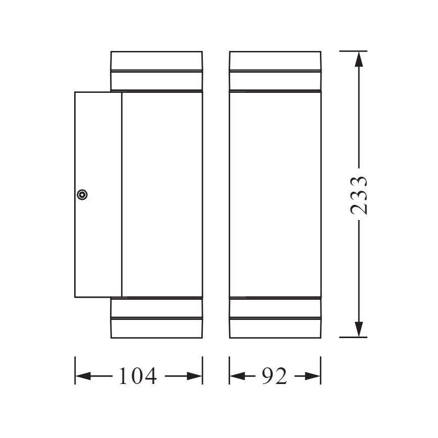 Ledvance - Sieninis lauko šviestuvas BEAM 2xGU10/35W/230V IP44