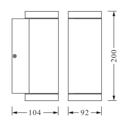 Ledvance - Sieninis lauko šviestuvas BEAM 2xGU10/35W/230V IP44