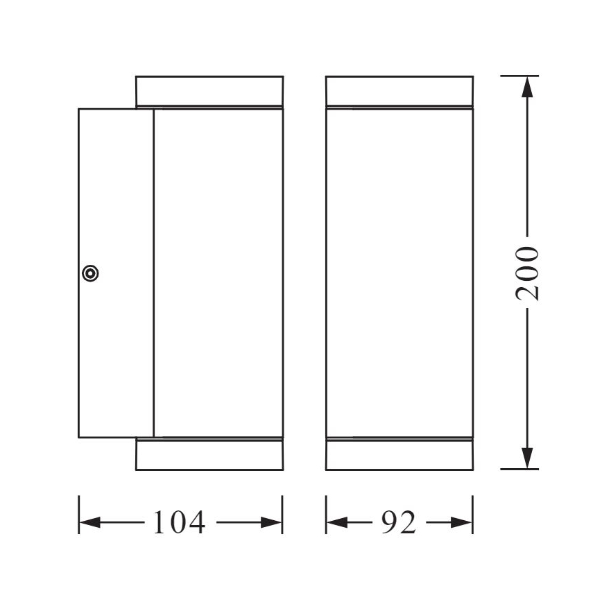 Ledvance - Sieninis lauko šviestuvas BEAM 2xGU10/35W/230V IP44