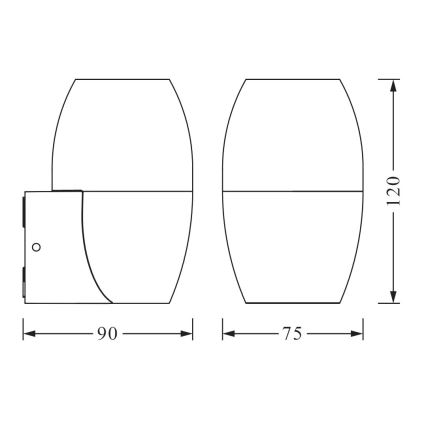 Ledvance - Sieninis lauko šviestuvas CANNON 1xGU10/35W/230V IP44