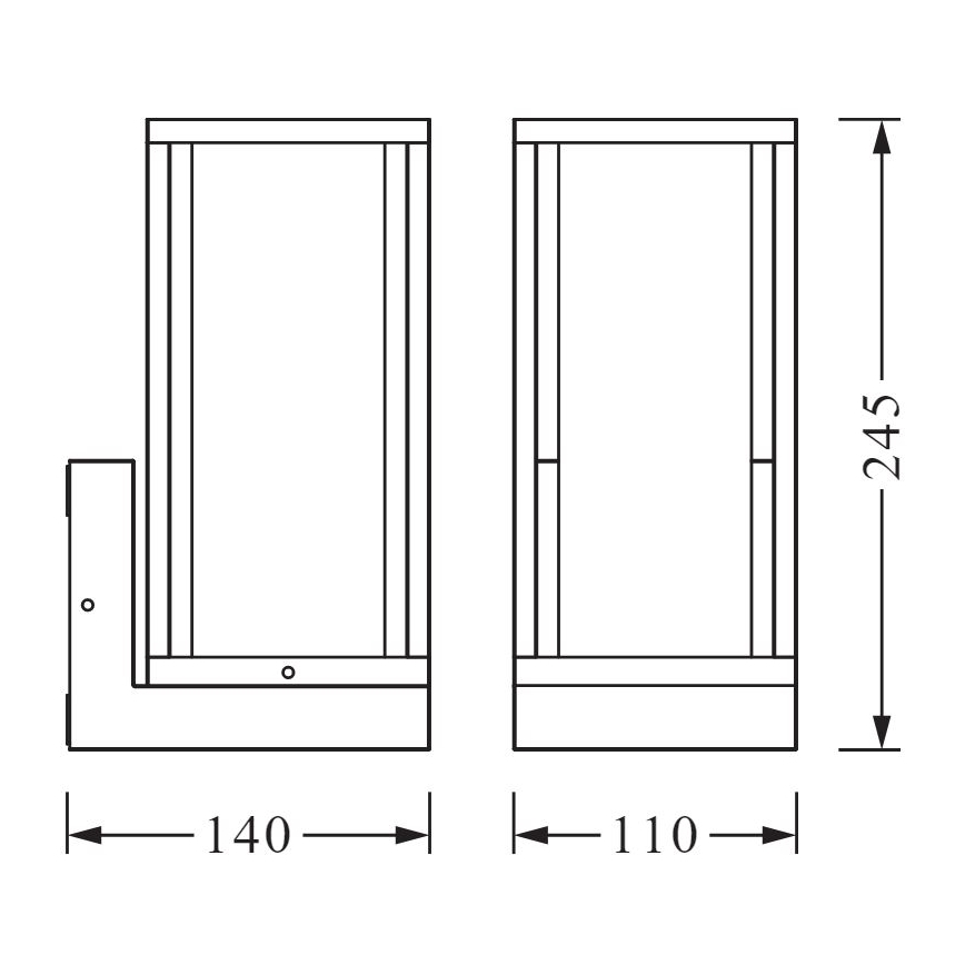 Ledvance - Sieninis lauko šviestuvas FRAME 1xE27/60W/230V IP44