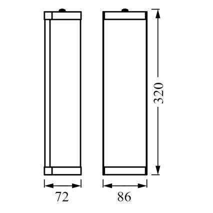 Ledvance - Sieninis vonios šviestuvas BATHROOM CLASSIC 2xE14/12W/230V IP44