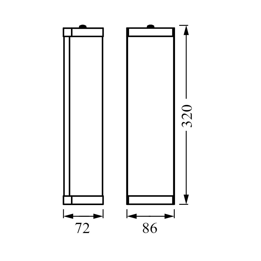 Ledvance - Sieninis vonios šviestuvas BATHROOM CLASSIC 2xE14/12W/230V IP44