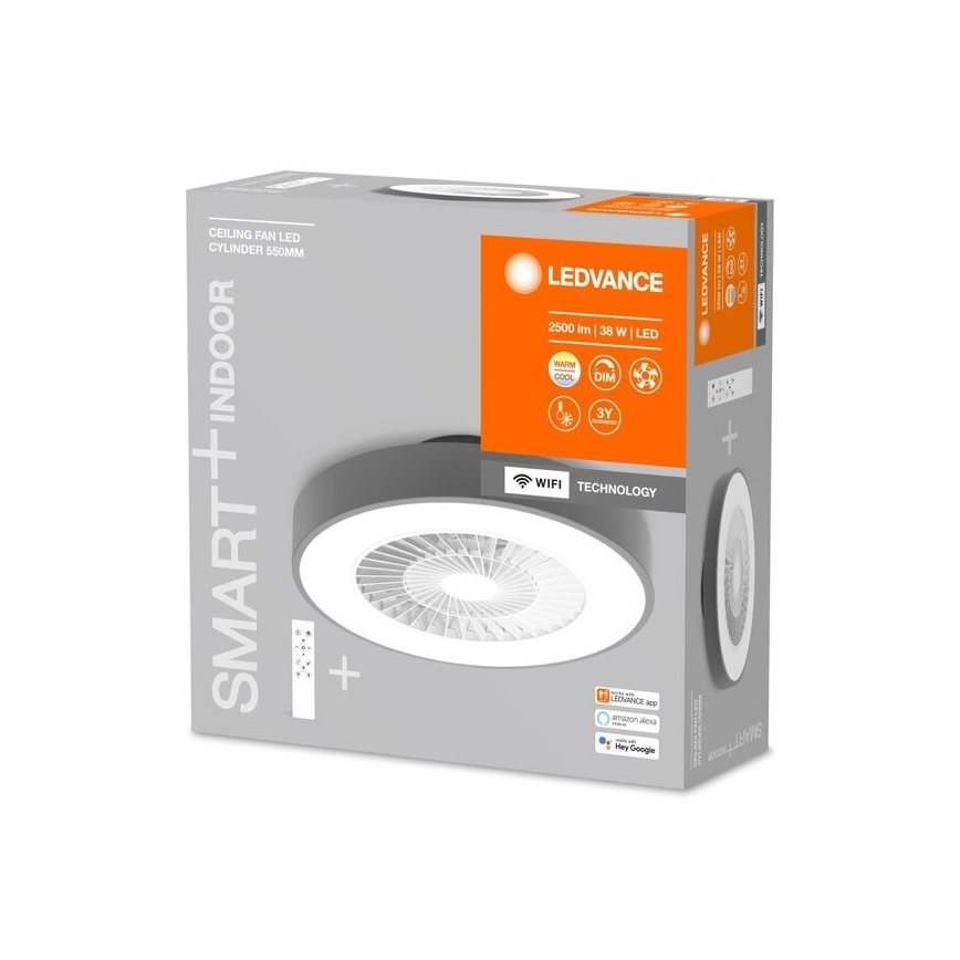 Ledvance - SMART+ LED reguliuojamas lubinis šviestuvas su ventiliatoriumi LED/38W/230V 3000-6500K Wi-Fi + nuotolinis valdymas