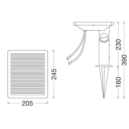 Ledvance - Solar panel ENDURA 24W/12V IP67