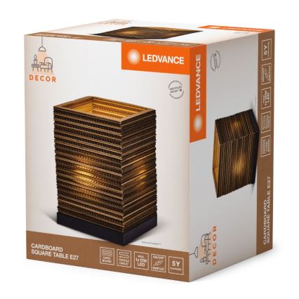Ledvance - Stalinis šviestuvas DECOR CARDBOARD 1xE27/15W/230V 20x20 cm