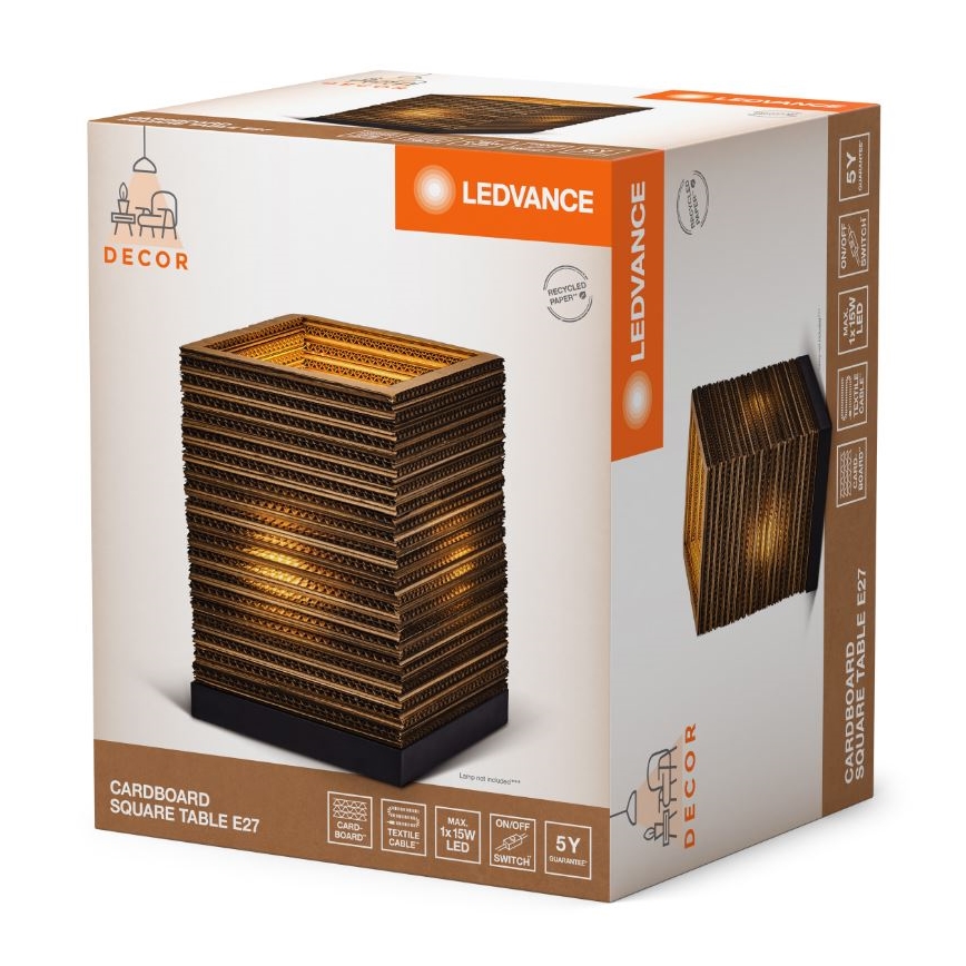Ledvance - Stalinis šviestuvas DECOR CARDBOARD 1xE27/15W/230V 20x20 cm