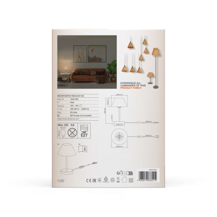 Ledvance - Stalinis šviestuvas DECOR RAFFIA 1xE27/15W/230V raffia bast