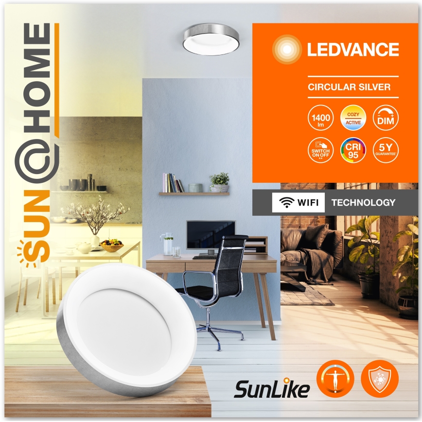 Ledvance-LED Reguliuojamas lubų šviestuvas SUN@HOME CIRCULAR LED/18,5W/230V Wi-Fi