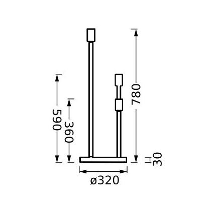 Ledvance - Šviestuvo koja DECOR STICK 3xE27/40W/230V smėlio spalva