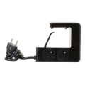 Legrand 050412 - Prailginamasis laidas su jungikliu stalviršiui 4Z Tipas E + 2x USB-A 1,5m juoda